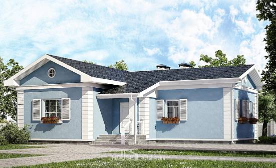 090-004-П Проект одноэтажного дома, экономичный дом из газосиликатных блоков Анапа | Проекты домов от House Expert