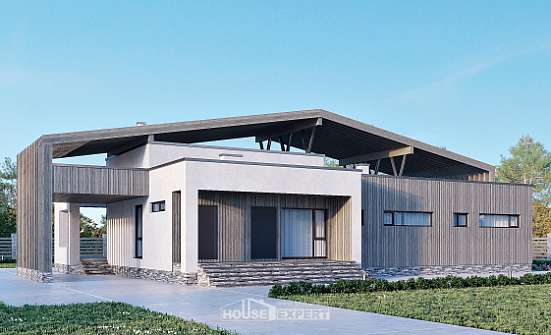 170-011-Л Проект одноэтажного дома, недорогой домик из кирпича Анапа | Проекты домов от House Expert