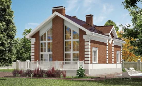 160-009-П Проект двухэтажного дома мансардный этаж, недорогой домик из арболита Анапа | Проекты домов от House Expert