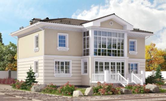 210-005-Л Проект двухэтажного дома, красивый домик из арболита Анапа | Проекты домов от House Expert