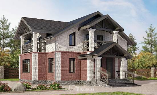 160-014-Л Проект двухэтажного дома, уютный дом из керамзитобетонных блоков Анапа | Проекты домов от House Expert