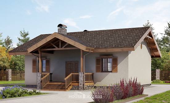 090-002-Л Проект одноэтажного дома, компактный загородный дом из кирпича Анапа | Проекты домов от House Expert