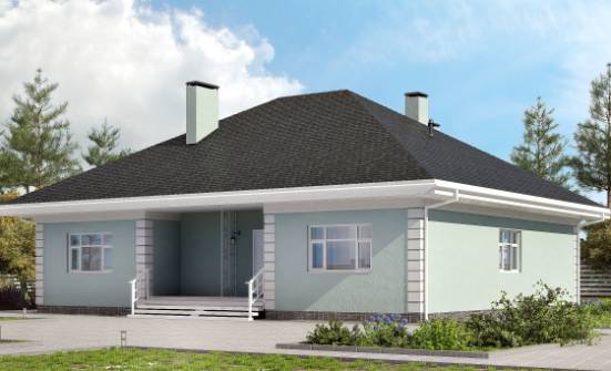 135-003-Л Проект одноэтажного дома, современный загородный дом из керамзитобетонных блоков Анапа | Проекты домов от House Expert