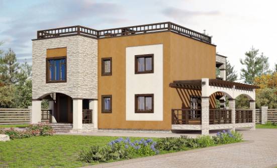 150-010-Л Проект двухэтажного дома, компактный дом из кирпича Анапа | Проекты домов от House Expert