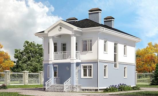 120-001-П Проект двухэтажного дома, уютный дом из бризолита Анапа | Проекты домов от House Expert