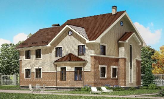 300-004-Л Проект двухэтажного дома, огромный коттедж из бризолита Анапа | Проекты домов от House Expert