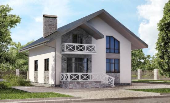 155-001-Л Проект двухэтажного дома с мансардой, гараж, красивый дом из газосиликатных блоков Анапа | Проекты домов от House Expert