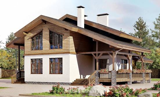 210-006-П Проект двухэтажного дома мансардой, уютный загородный дом из кирпича Анапа | Проекты домов от House Expert