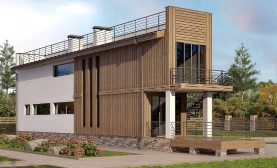 100-003-Л Проект двухэтажного дома, бюджетный коттедж из газобетона Анапа | Проекты домов от House Expert