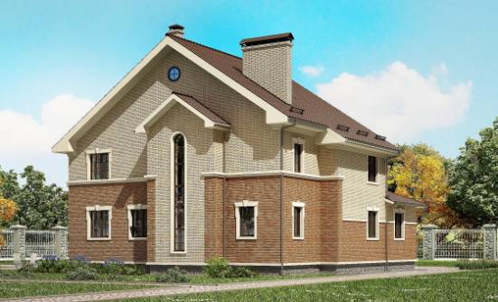 300-004-Л Проект двухэтажного дома, огромный коттедж из бризолита Анапа | Проекты домов от House Expert