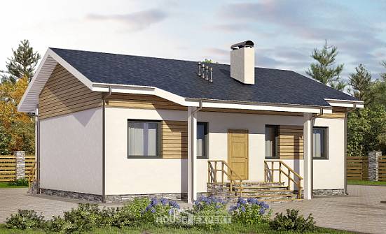 080-004-П Проект одноэтажного дома, махонький загородный дом из пеноблока Анапа | Проекты домов от House Expert