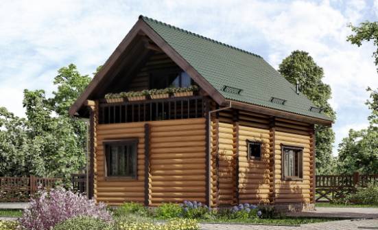 080-003-П Проект двухэтажного дома с мансардой, классический загородный дом из дерева Анапа | Проекты домов от House Expert