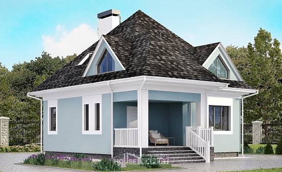 110-001-Л Проект двухэтажного дома с мансардой, красивый домик из пеноблока Анапа | Проекты домов от House Expert