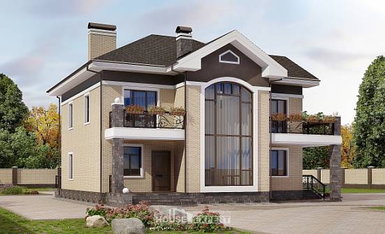 200-006-П Проект двухэтажного дома, просторный коттедж из кирпича Анапа | Проекты домов от House Expert