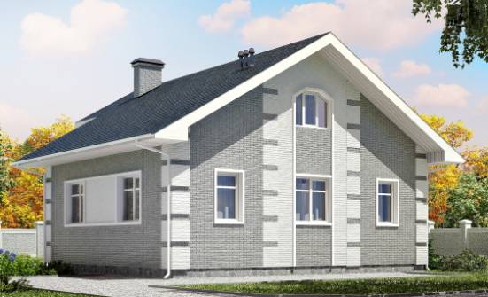 115-001-Л Проект двухэтажного дома мансардный этаж, бюджетный коттедж из газобетона Анапа | Проекты домов от House Expert