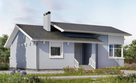 110-003-Л Проект одноэтажного дома, недорогой загородный дом из поризованных блоков Анапа | Проекты одноэтажных домов от House Expert