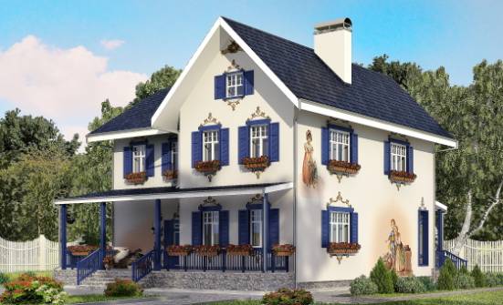 180-003-П Проект двухэтажного дома, небольшой домик из кирпича Анапа | Проекты домов от House Expert