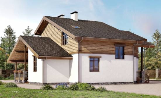 210-006-П Проект двухэтажного дома мансардой, уютный загородный дом из кирпича Анапа | Проекты домов от House Expert