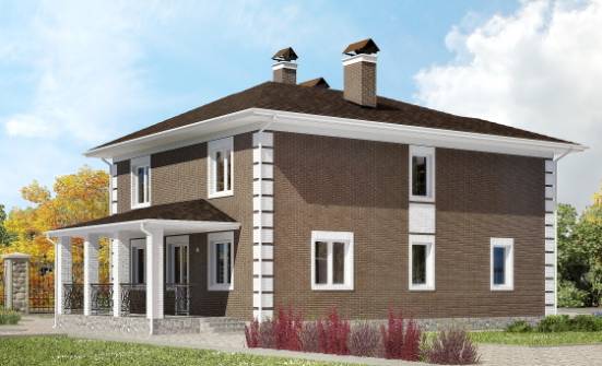 185-002-П Проект двухэтажного дома, простой дом из газосиликатных блоков Анапа | Проекты домов от House Expert