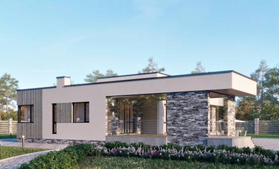 175-001-Л Проект одноэтажного дома, доступный коттедж из газобетона Анапа | Проекты домов от House Expert