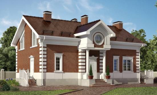 160-009-П Проект двухэтажного дома мансардный этаж, недорогой домик из арболита Анапа | Проекты домов от House Expert