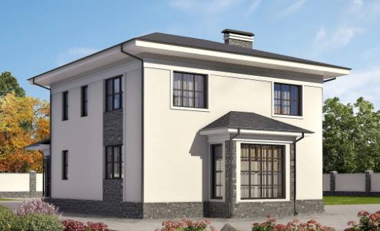 155-011-П Проект двухэтажного дома, небольшой дом из керамзитобетонных блоков Анапа | Проекты домов от House Expert