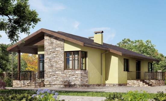 130-007-Л Проект одноэтажного дома, уютный загородный дом из газосиликатных блоков Анапа | Проекты одноэтажных домов от House Expert