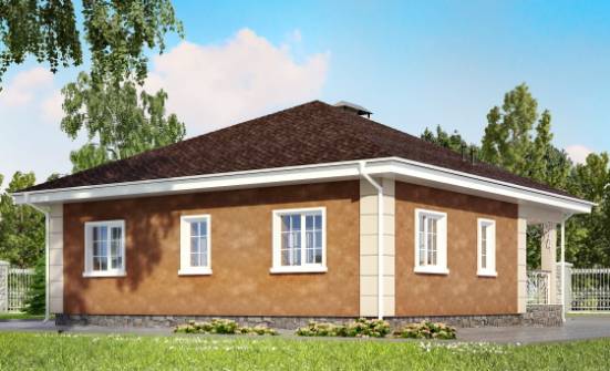 100-001-Л Проект одноэтажного дома, компактный коттедж из газобетона Анапа | Проекты домов от House Expert