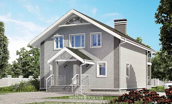 150-007-П Проект двухэтажного дома с мансардой, недорогой коттедж из керамзитобетонных блоков Анапа | Проекты домов от House Expert