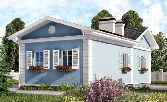 090-004-П Проект одноэтажного дома, экономичный дом из газосиликатных блоков Анапа | Проекты домов от House Expert