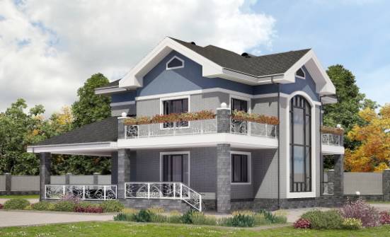 200-006-Л Проект двухэтажного дома, средний дом из кирпича Анапа | Проекты домов от House Expert