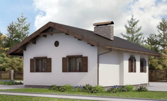 090-002-П Проект одноэтажного дома, небольшой домик из кирпича Анапа | Проекты одноэтажных домов от House Expert