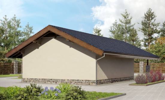 060-005-П Проект гаража из кирпича Анапа | Проекты одноэтажных домов от House Expert