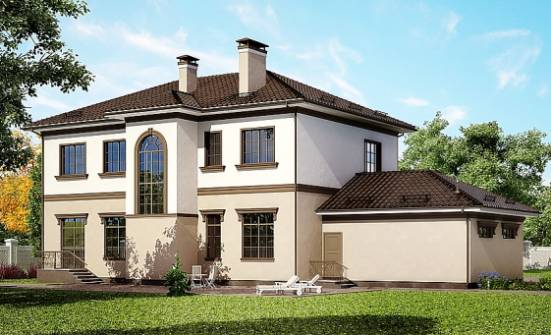 290-004-Л Проект двухэтажного дома и гаражом, классический загородный дом из кирпича Анапа | Проекты домов от House Expert