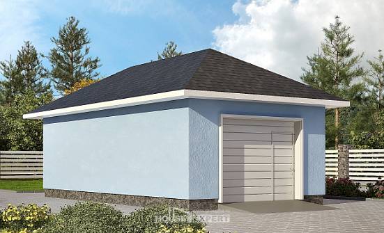 040-001-Л Проект гаража из керамзитобетонных блоков Анапа | Проекты домов от House Expert