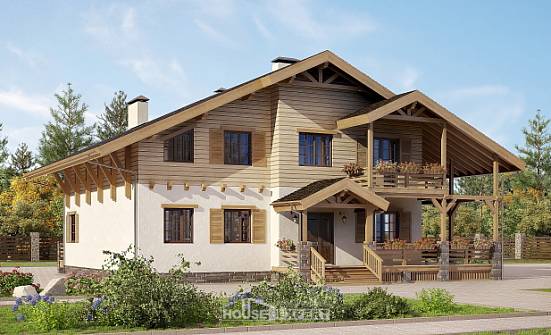 260-001-Л Проект двухэтажного дома с мансардой, большой дом из кирпича Анапа | Проекты домов от House Expert