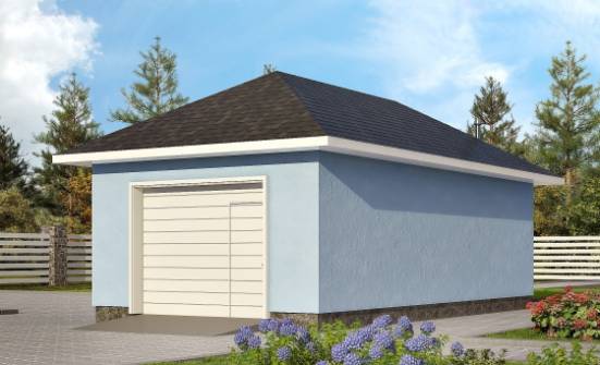 040-001-Л Проект гаража из керамзитобетонных блоков Анапа | Проекты домов от House Expert