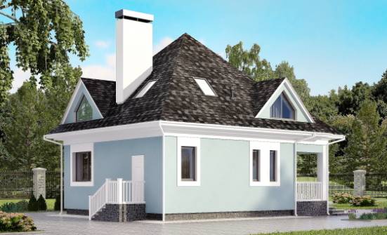 110-001-Л Проект двухэтажного дома с мансардой, красивый домик из пеноблока Анапа | Проекты домов от House Expert