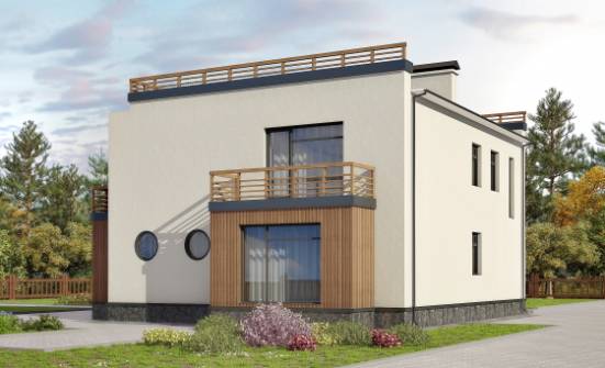 215-002-Л Проект двухэтажного дома, простой домик из пеноблока Анапа | Проекты домов от House Expert