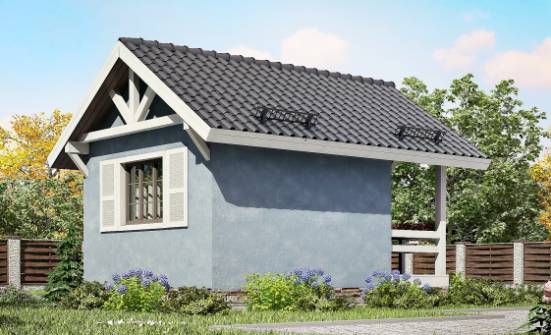 020-001-П Проект одноэтажного дома, скромный загородный дом из бревен Анапа | Проекты одноэтажных домов от House Expert