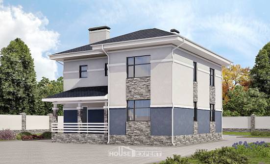 150-014-Л Проект двухэтажного дома, недорогой загородный дом из керамзитобетонных блоков Анапа | Проекты домов от House Expert