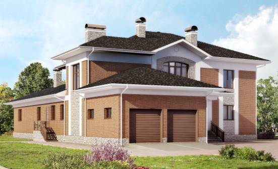 520-002-Л Проект трехэтажного дома, гараж, огромный загородный дом из пеноблока Анапа | Проекты домов от House Expert