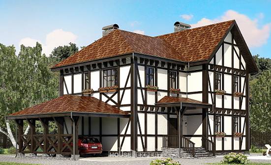 180-004-Л Проект двухэтажного дома мансардой, гараж, простой домик из кирпича Анапа | Проекты домов от House Expert