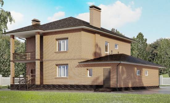 245-003-Л Проект двухэтажного дома, гараж, классический дом из кирпича Анапа | Проекты домов от House Expert