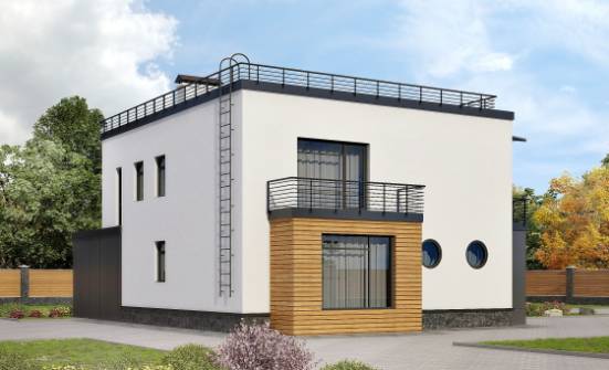 260-002-П Проект двухэтажного дома и гаражом, просторный загородный дом из арболита Анапа | Проекты домов от House Expert