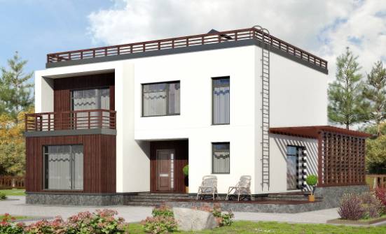 215-002-П Проект двухэтажного дома, простой коттедж из бризолита Анапа | Проекты домов от House Expert