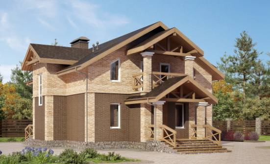 160-014-П Проект двухэтажного дома, уютный коттедж из пеноблока Анапа | Проекты домов от House Expert