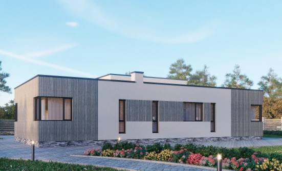 175-001-Л Проект одноэтажного дома, доступный коттедж из газобетона Анапа | Проекты одноэтажных домов от House Expert