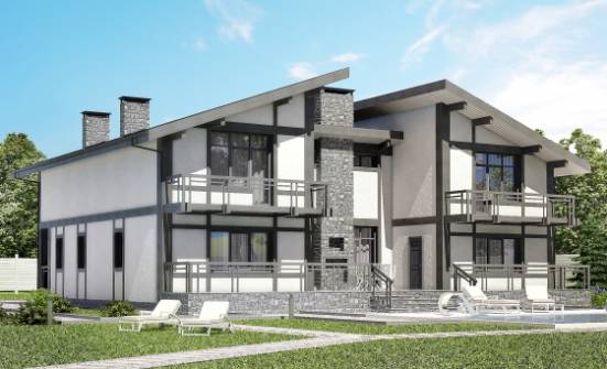 280-002-П Проект двухэтажного дома с мансардным этажом, скромный домик из кирпича Анапа | Проекты домов от House Expert