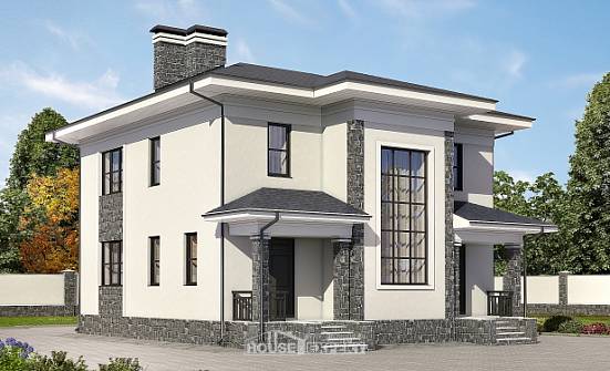 155-011-П Проект двухэтажного дома, небольшой дом из керамзитобетонных блоков Анапа | Проекты домов от House Expert